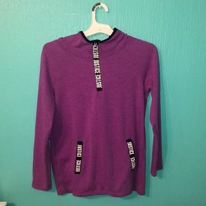 Justice hooded sweater.